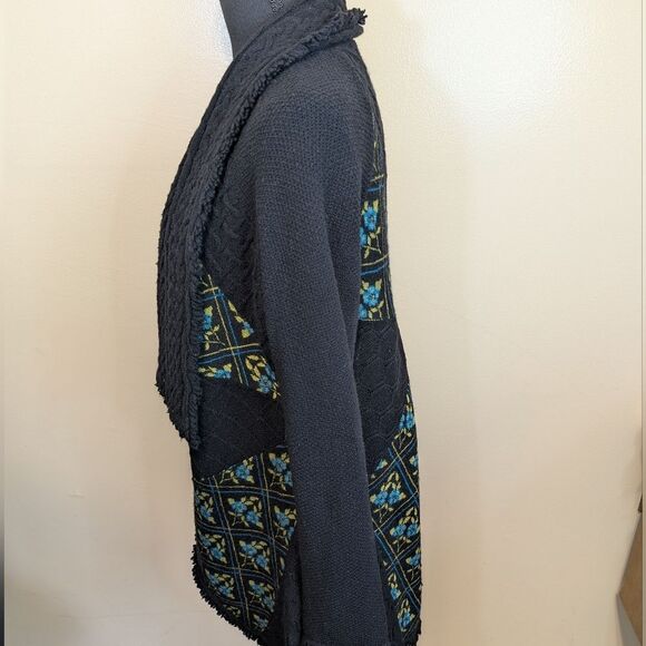 Anthropologie Sleeping On Snow Lafayette Cardigan Sweater Floral Open Large - Picture 4 of 9